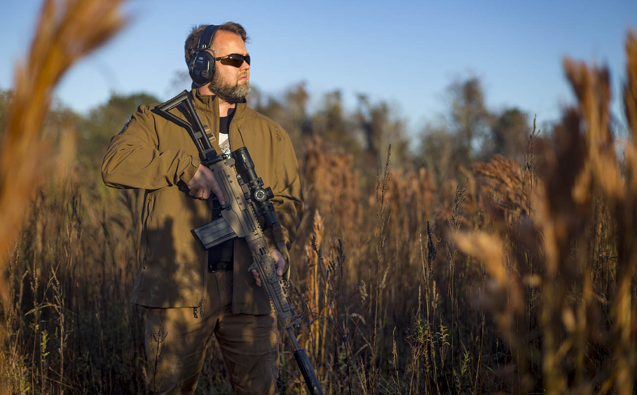 18 09 21 no shoulder mike in the field suppressed ar outdoor