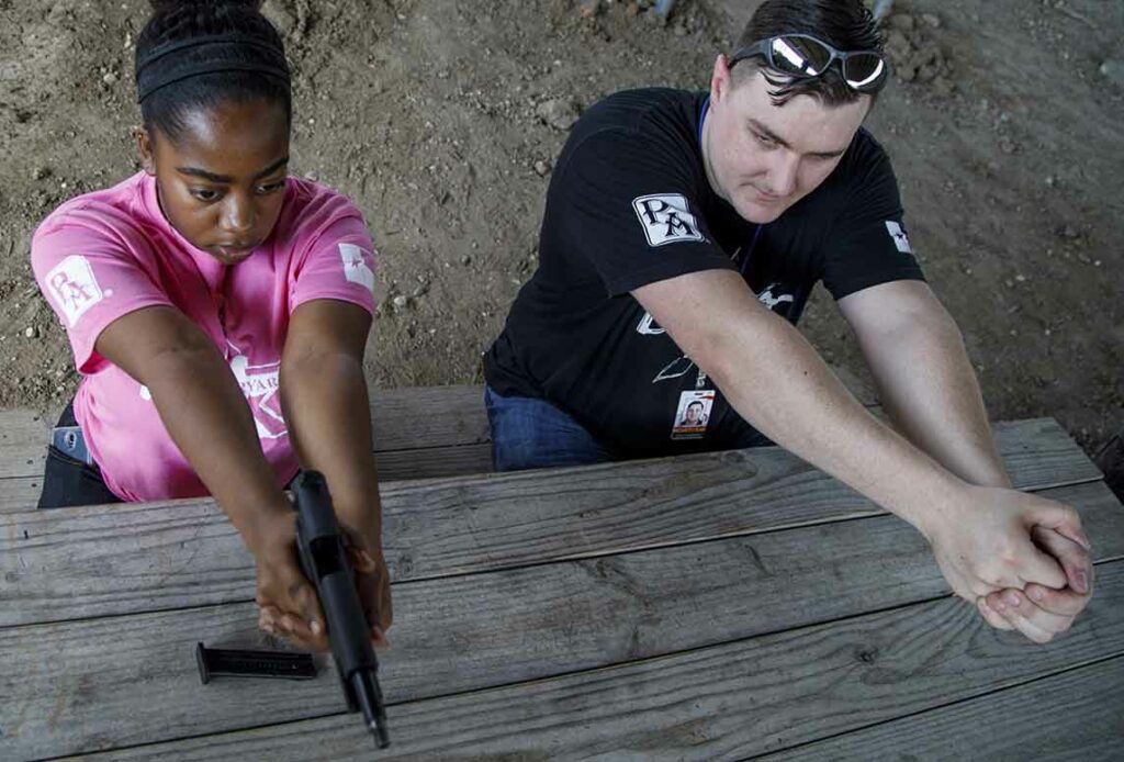 19 03 18 craig teaching star to hold a pistol