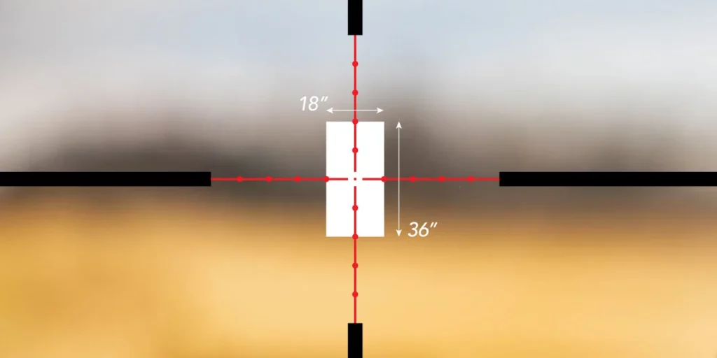 Mil reticle estimation 18in x 36in