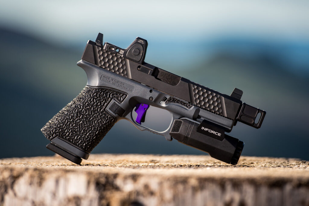 custom glock pistol reflex sight light