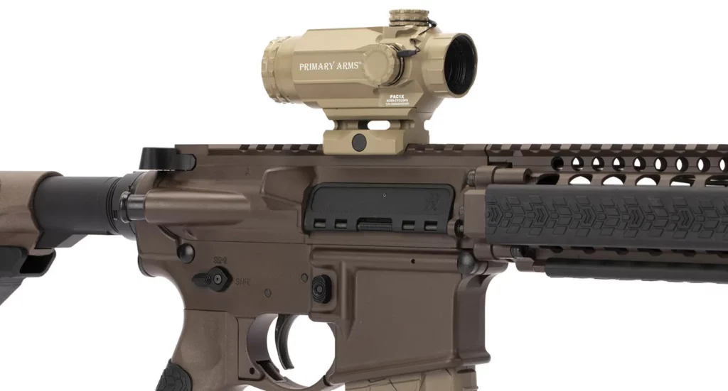 daniel defense ar15 with FDE primary arms prism scope